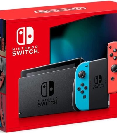 Nintendo Switch with Neon Blue and Neon Red Joy‑Con