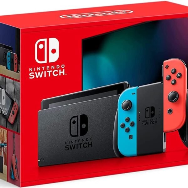 Nintendo Switch with Neon Blue and Neon Red Joy‑Con